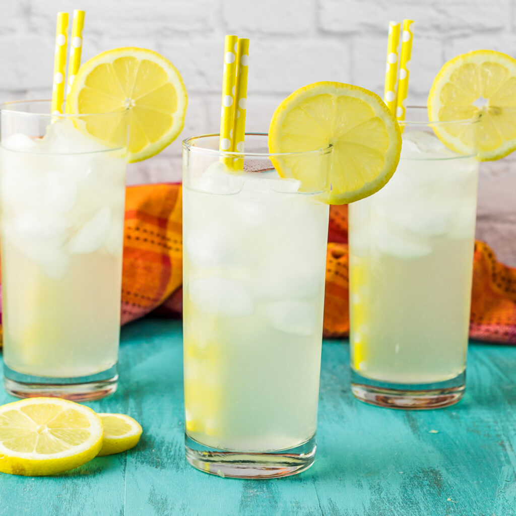 a photo of a glass of homemade hard lemonade