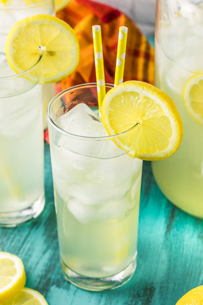 a photo of a glass of hard lemonade